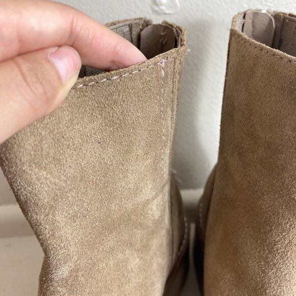 Dolce Vita Suede Lug Sole Heel Boots in Mushroom Size 6.5 - Picture 9 of 15